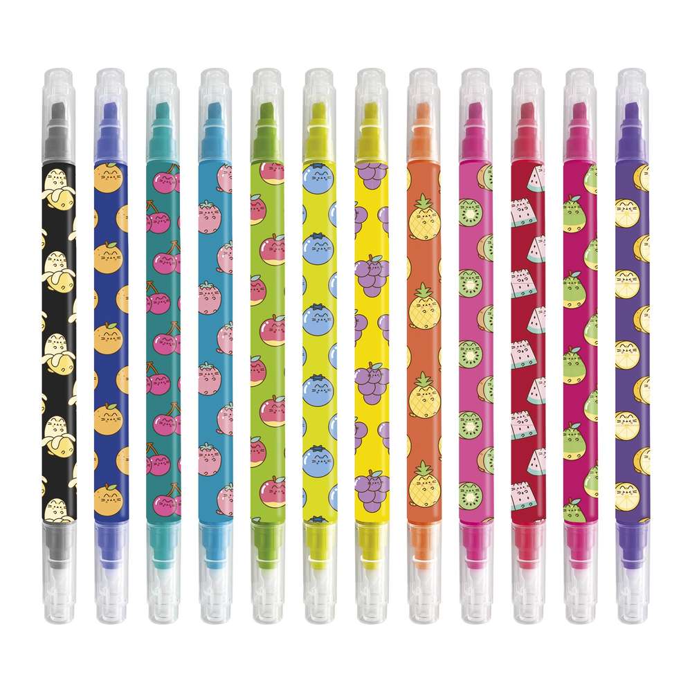 Grupo Erik Pusheen - Fruits Set Of 12 Radierbare Marker - Mehrfarben
